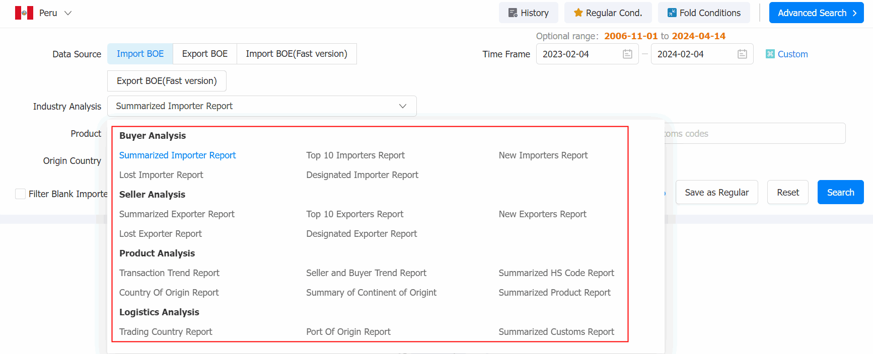 peru exports,peru export,peru export products