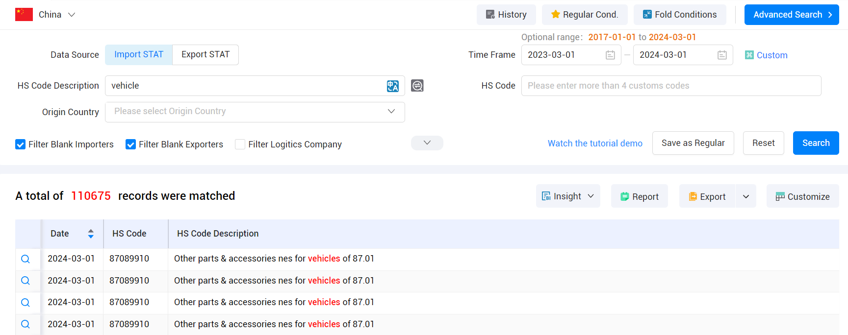 china import export data,china data,china customs data