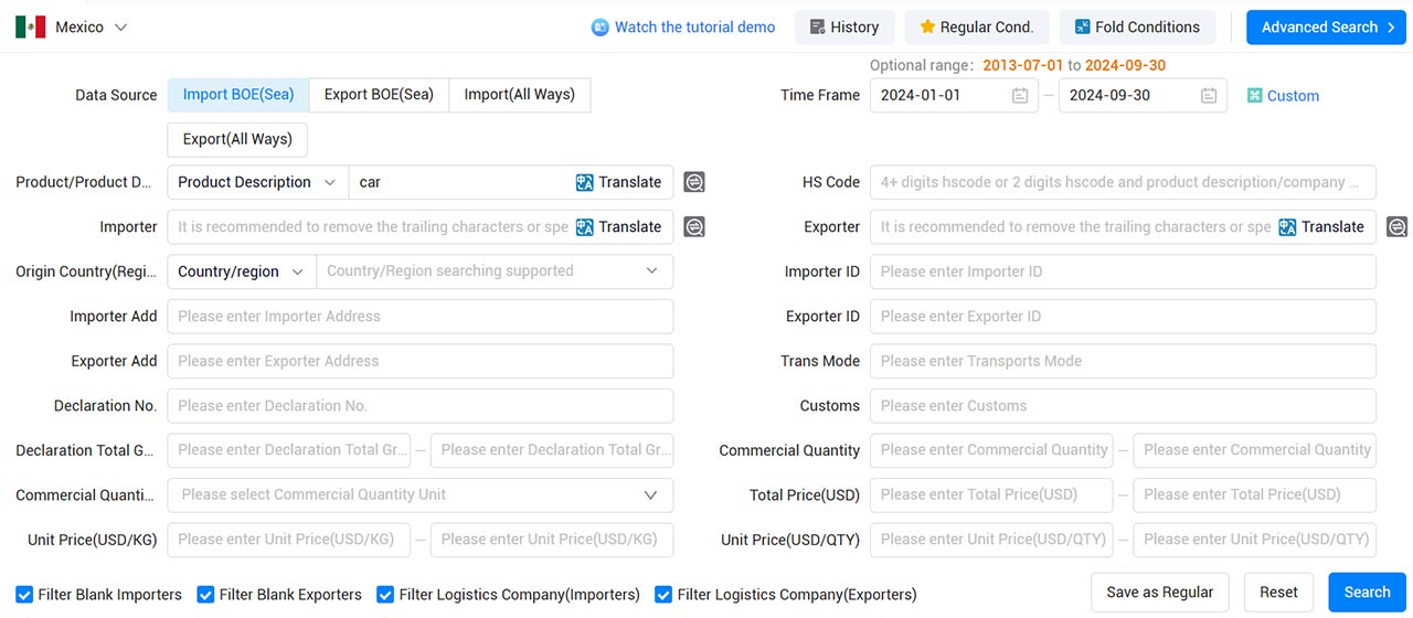 customs data,mexico customs data,mexico import and export data