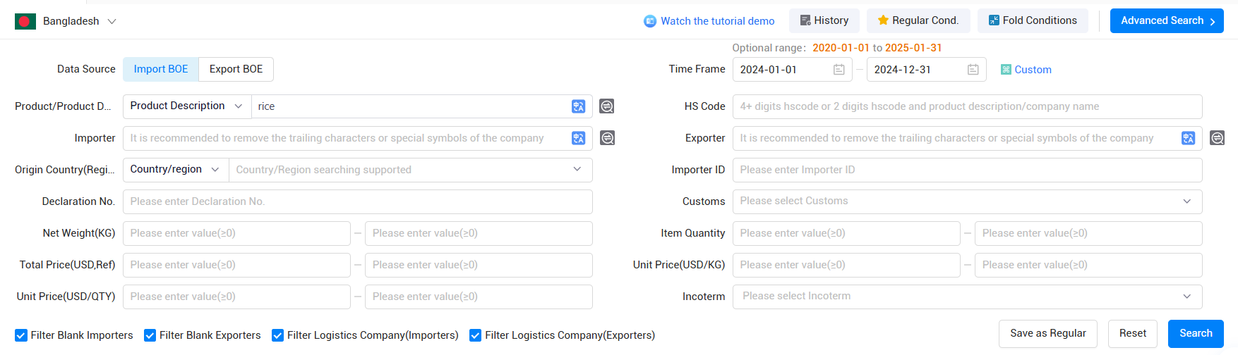 trade data,customs trade data,bangladesh customs trade data
