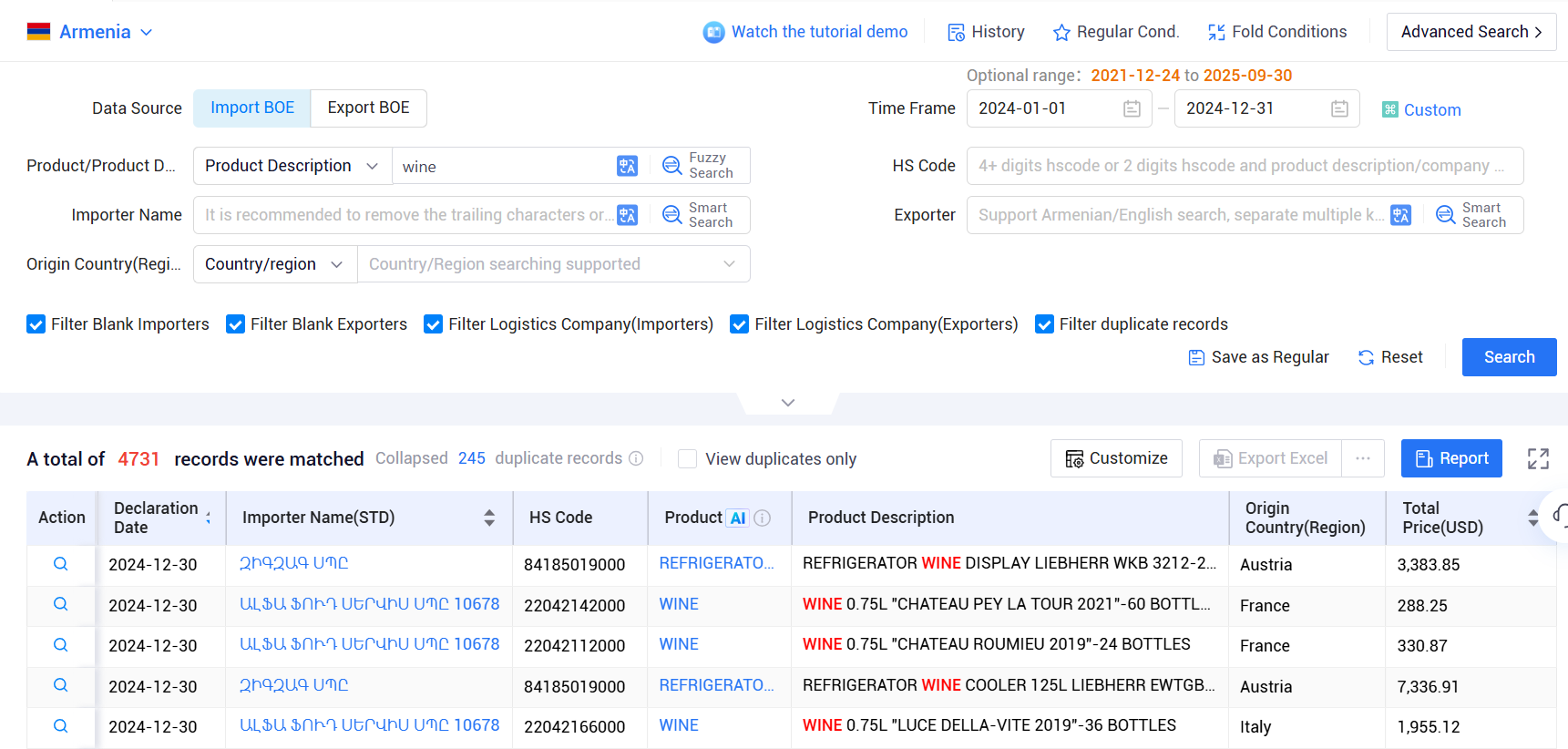 armenia import data,armenia export data,armenia trade data