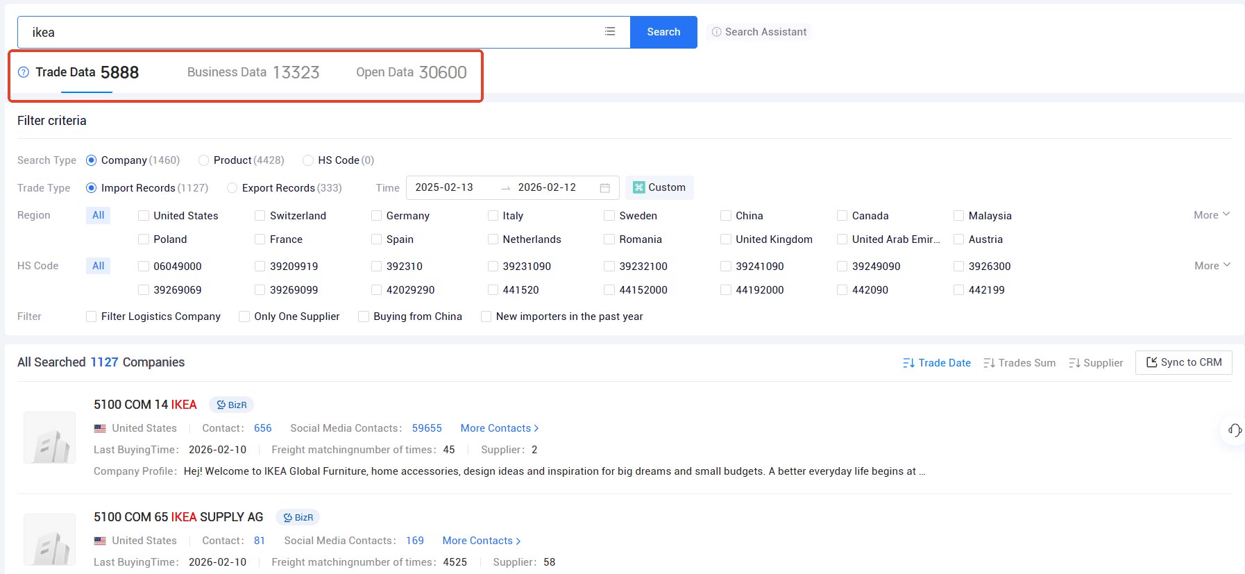 import export data import export data
