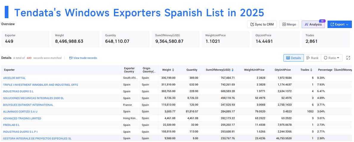 windows export spanish, export spanish, windows exports spanish
