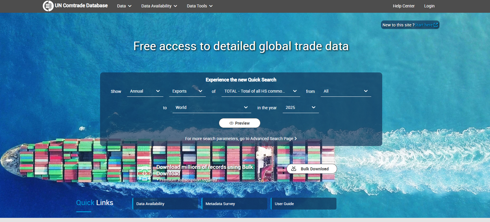free import export data, import data, export data