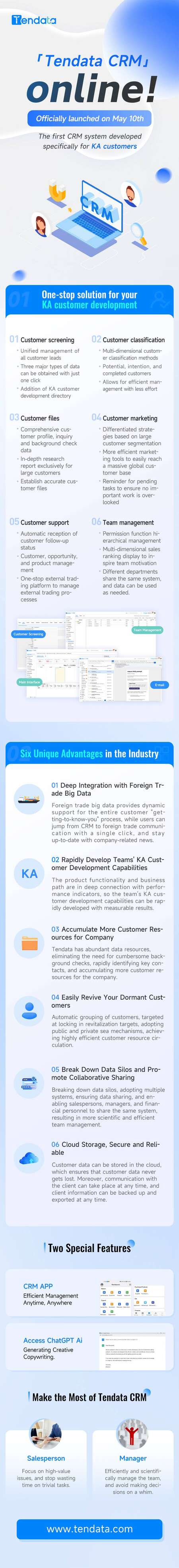 Tendata CRM System is Online!